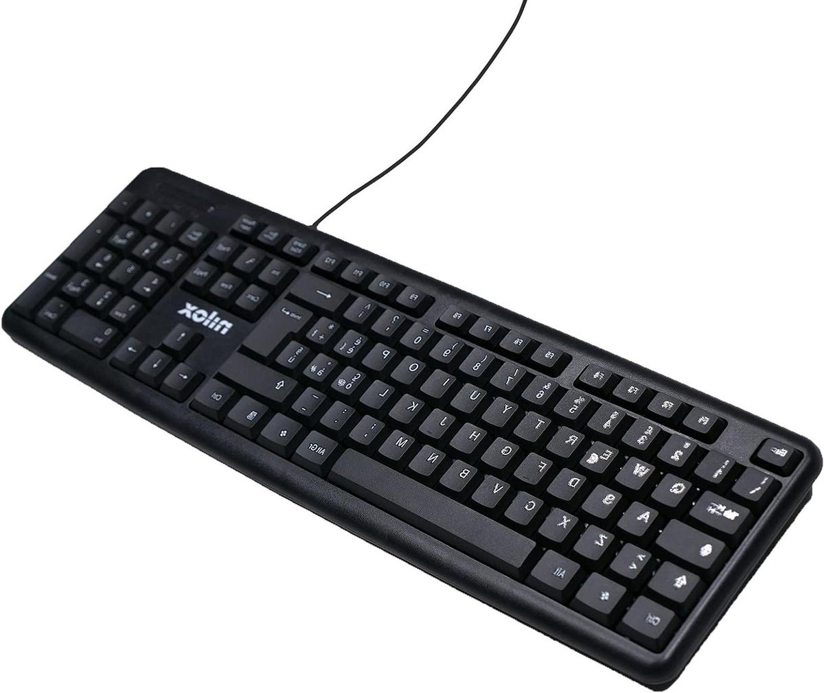 USB Toetsenbord - QWERTY Toetsenbord - Stil Typen - Membraantechnologie - 46 x 16 x 25 cm - Zwart