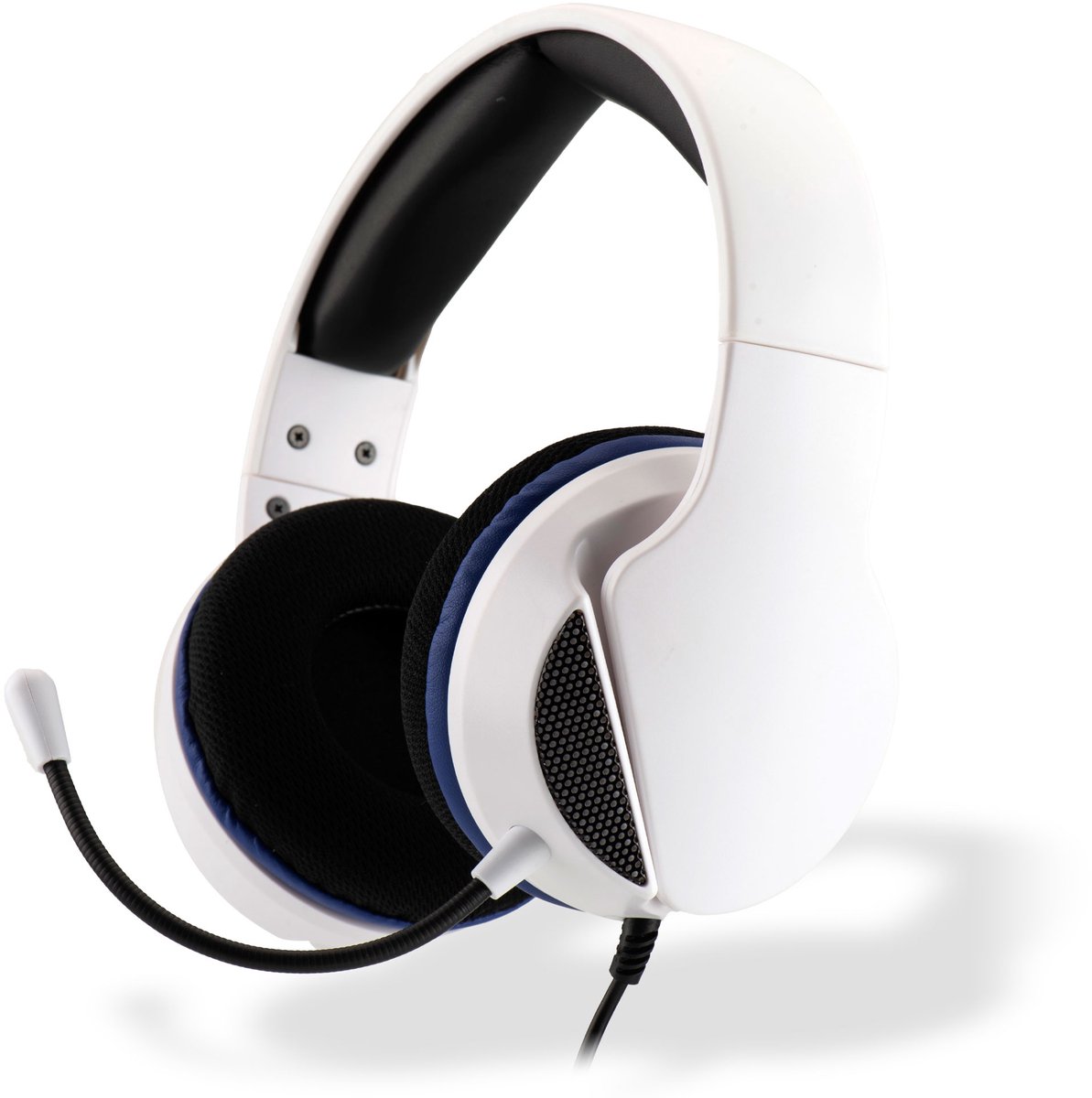 Freaks and Geeks SPX-300 - Bedrade Gaming Headset - Buigbare/Afneembare Microfoon - PS5 - Wit/Zwart