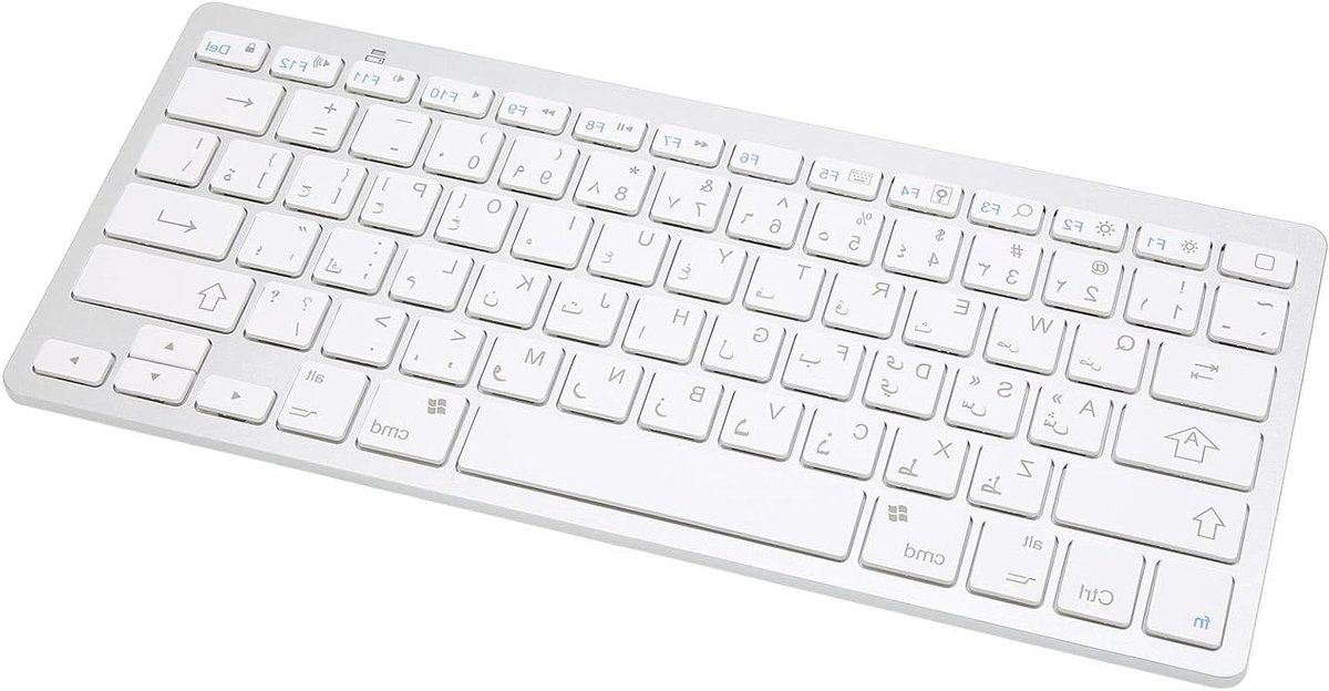 Draadloos Toetsenbord - Compacte Lay-out - Meertalig Typen - Ultra Plat Ontwerp - 78 Toetsen - Zwart