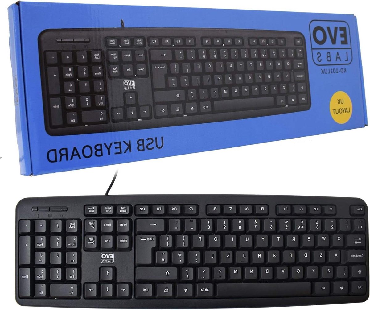 USB Desktop Toetsenbord - Klassiek Toetsenbord - Kantoor Werk - 107 Toetsen - QWERTZ Layout - Zwart