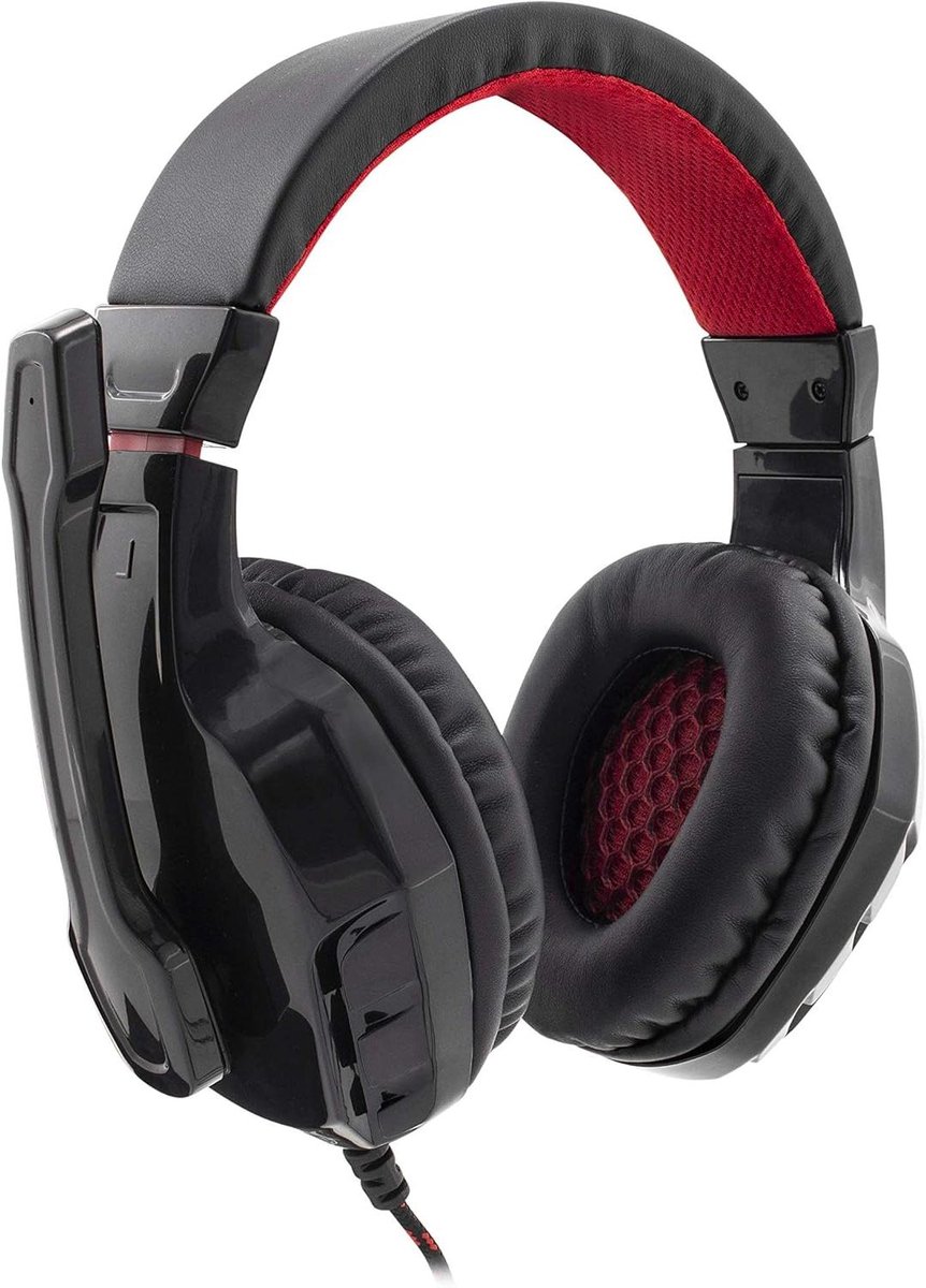 Gaming Headset - PC Headset - Online Gaming - Gevlochten Kabel - 2.2 m - Zwart Rood