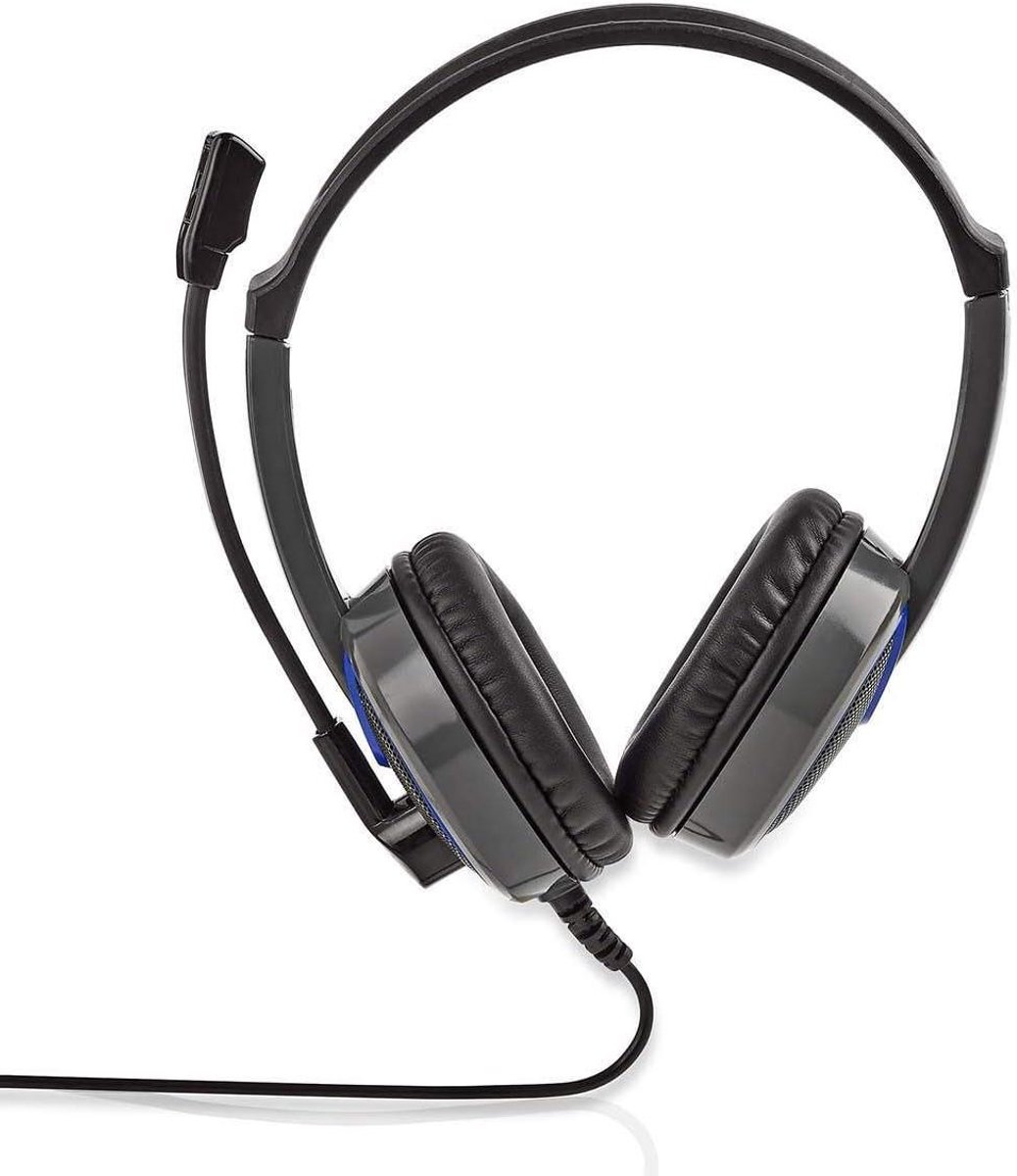 Gaming Headset - Stereo Koptelefoon - Online Gamen - Boom Microfoon - 2.2 meter - Zwart