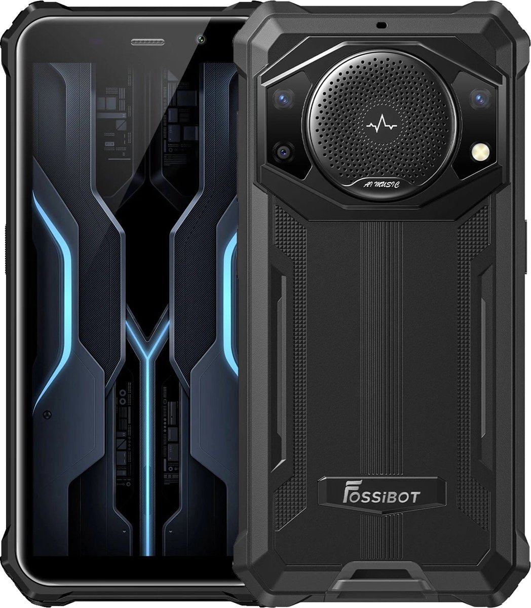 Fossibot F106 Pro, Rugged phone, Grijs, 15GB/256GB