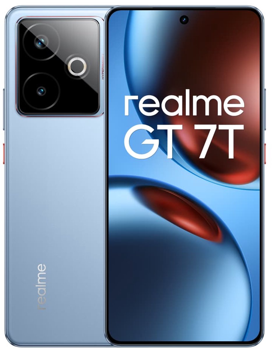 realme GT 7T - 5G Smartphone - 256GB Opslag - 12GB RAM - 7000mAh Titan Accu - 120W - IceSense Blue