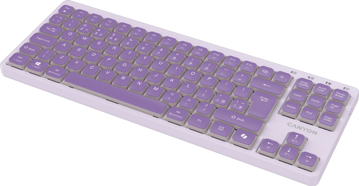 Canyon OnType 10 - Mechanisch Toetsenbord - Laag Profiel - Violet - USB Type C