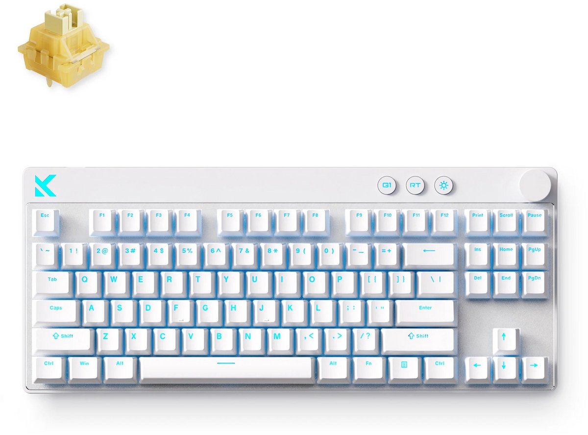 MCHOSE Mix 87, Lightning Magnetic Switch, Qwerty US, Wit