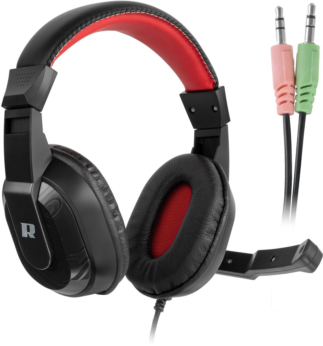 Rebel GH-10 - Gaming Headset - Met Microfoon - Over-Ear - Comfortabel - Zwart met Rood