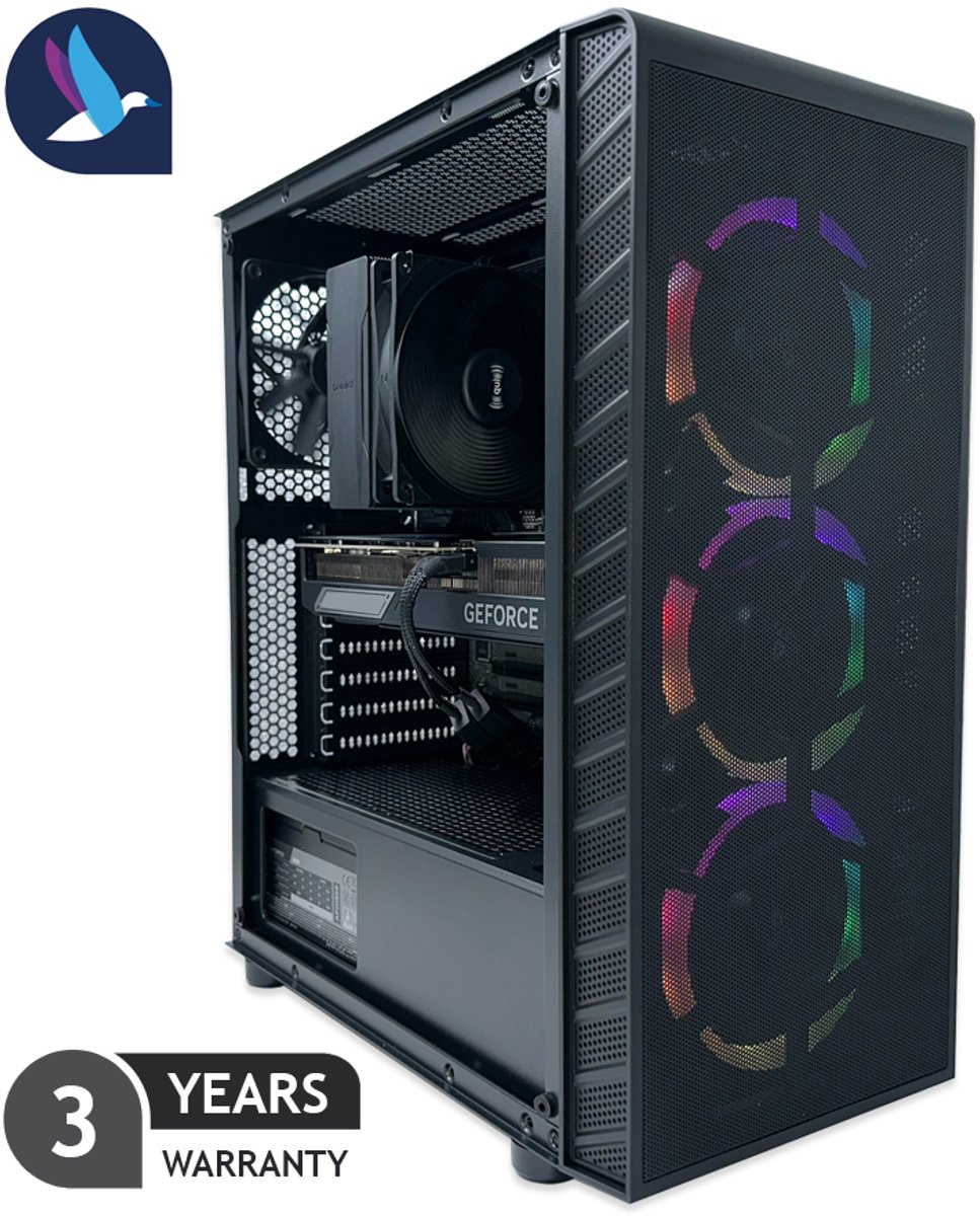 AZZA Prime Gaming PC - AMD Ryzen 5 7500X3D - NVIDIA RTX 5060 - 32 GB RAM - 1 TB SSD - WiFi - BT