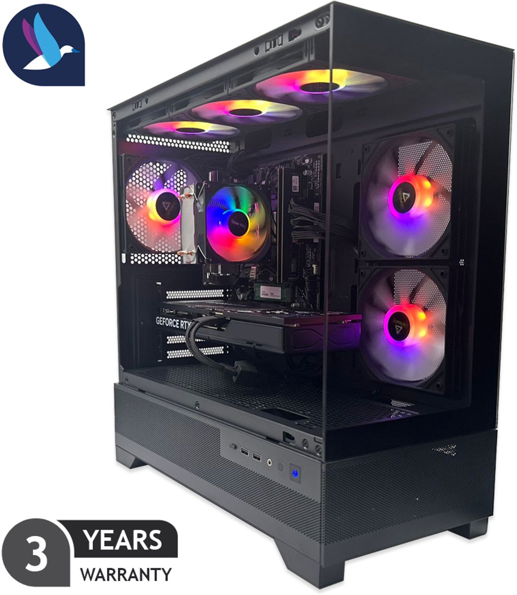 Diamond XXL Gaming PC - AMD Ryzen 7 5700X - NVIDIA RTX 5070 - 32 GB RAM - 1 TB SSD - WiFi