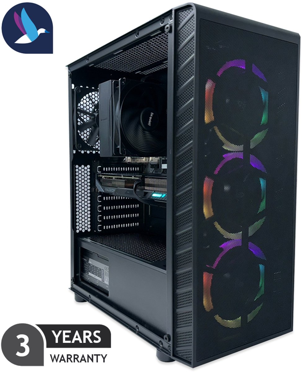 AZZA Prime Gaming PC - AMD Ryzen 7 8700F - Radeon RX 9060 XT - 32 GB RAM - 1 TB SSD