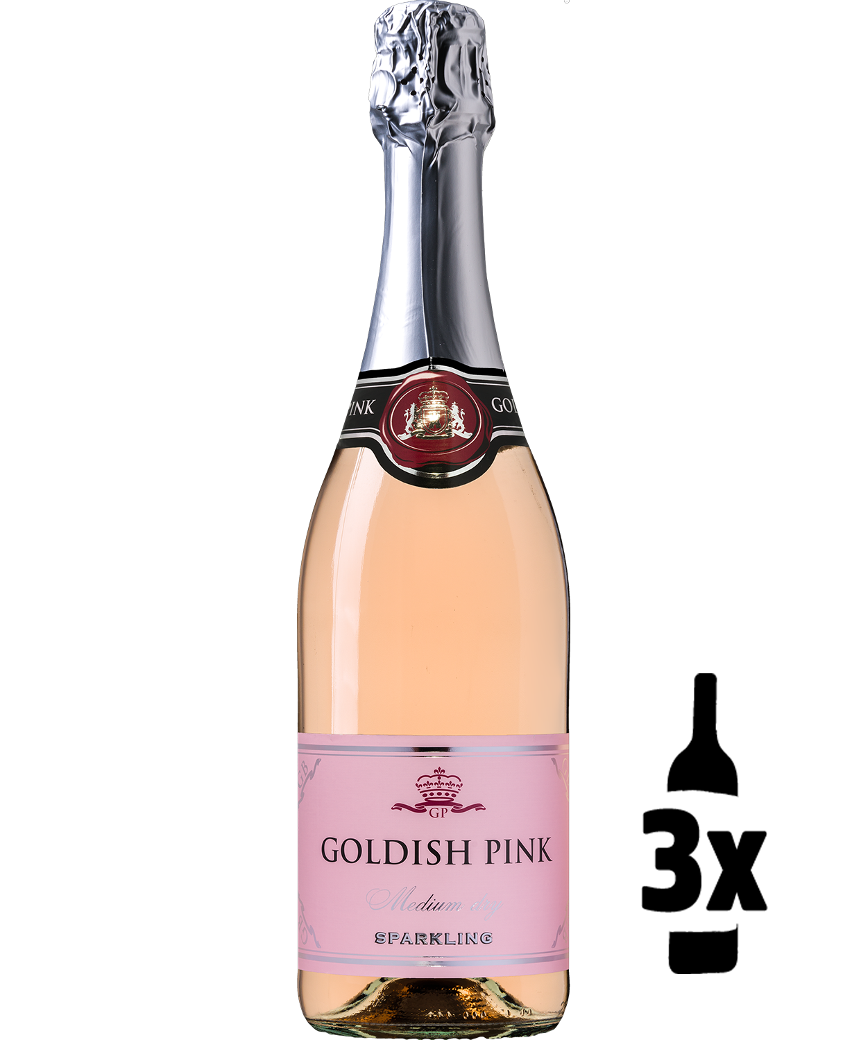 Wijnvoordeel 3 flessen Goldish Pink Sparkling Rosé Probeerpakket
