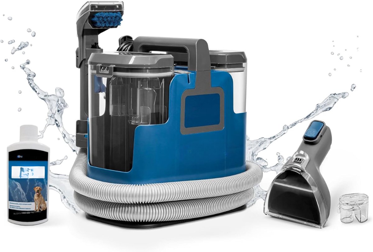 YOR® Tapijtreiniger machine - Tapijtreiniger - Tapijtreiniger apparaat - Blauw - 34cm x 23cm x 36cm