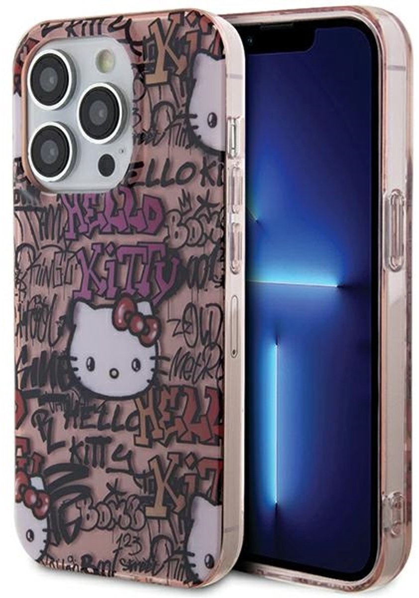 Hello Kitty Graffiti Serie - Hardcase Hoesje - iPhone 13 Pro Max - Rood - Graffiti Ontwerp