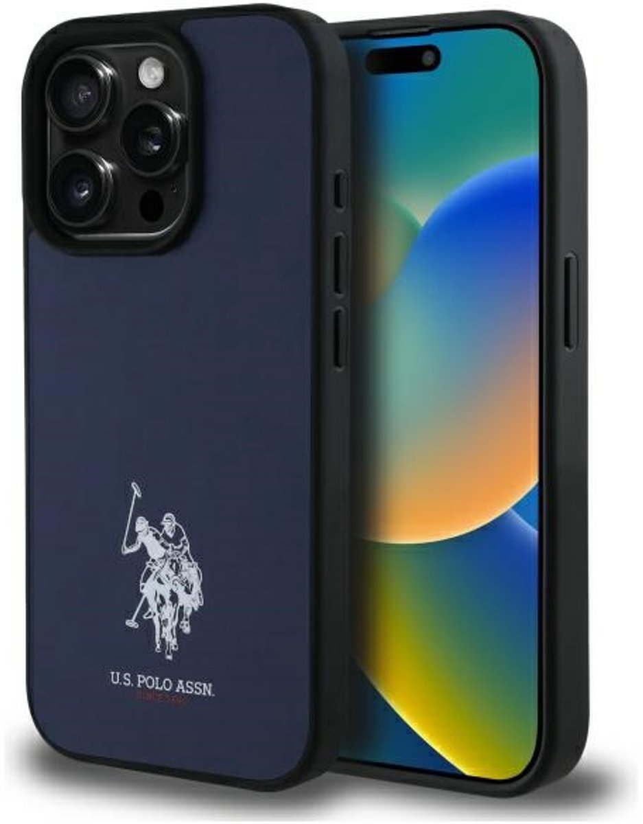 U.S. Polo Assn. - iPhone 15 Pro Max Hoesje - Leren - Granat
