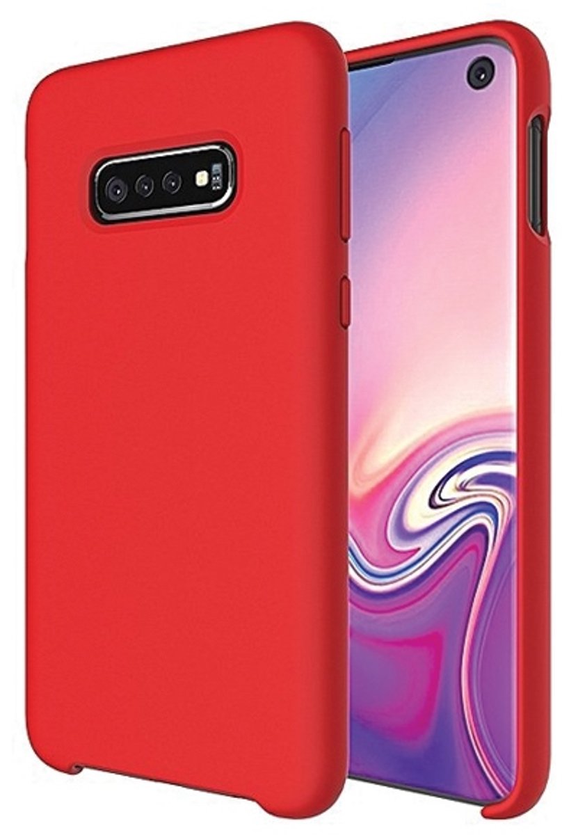 Beline Silicone Serie - Beschermhoes - Samsung S10 Plus - Rood - Slijtvast