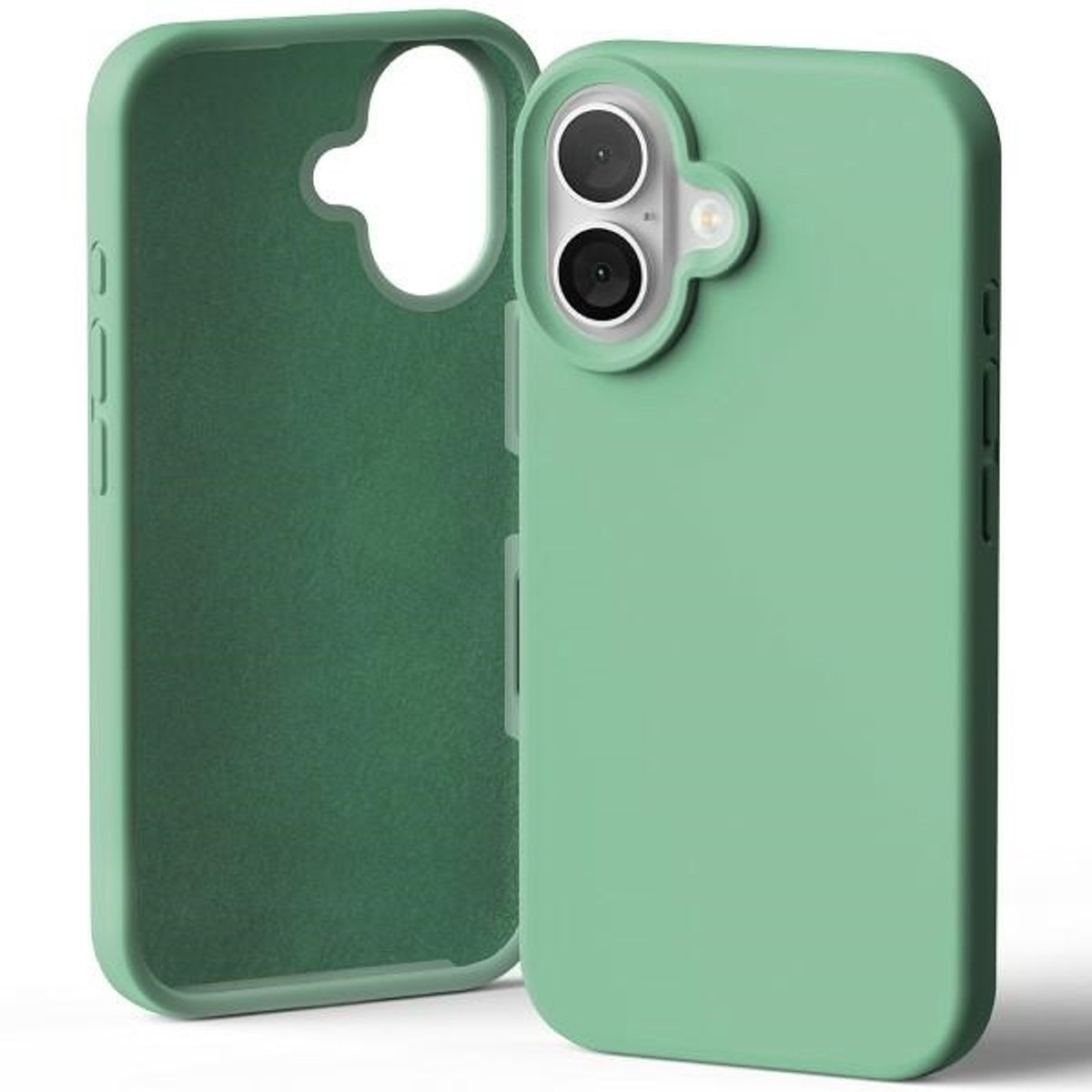 Mercury Silicone Serie - iPhone 16 Hoesje - Groen - Elegant Ontwerp - Uitstekende Bescherming