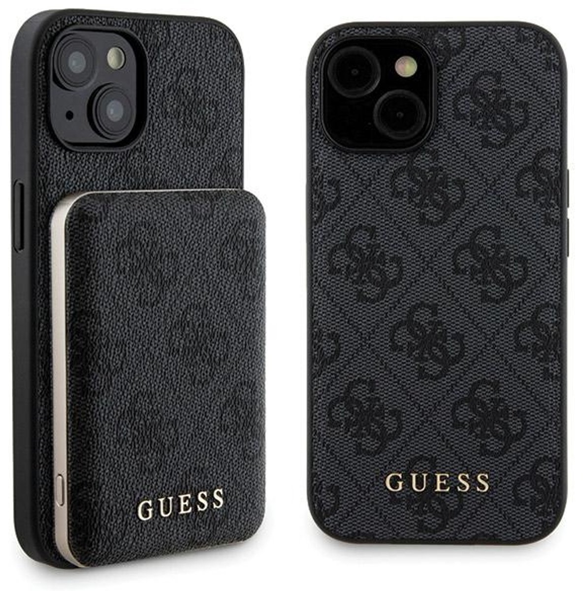 Guess 4G Serie - Hardcase - iPhone 15 - MagSafe - Metalen Logo
