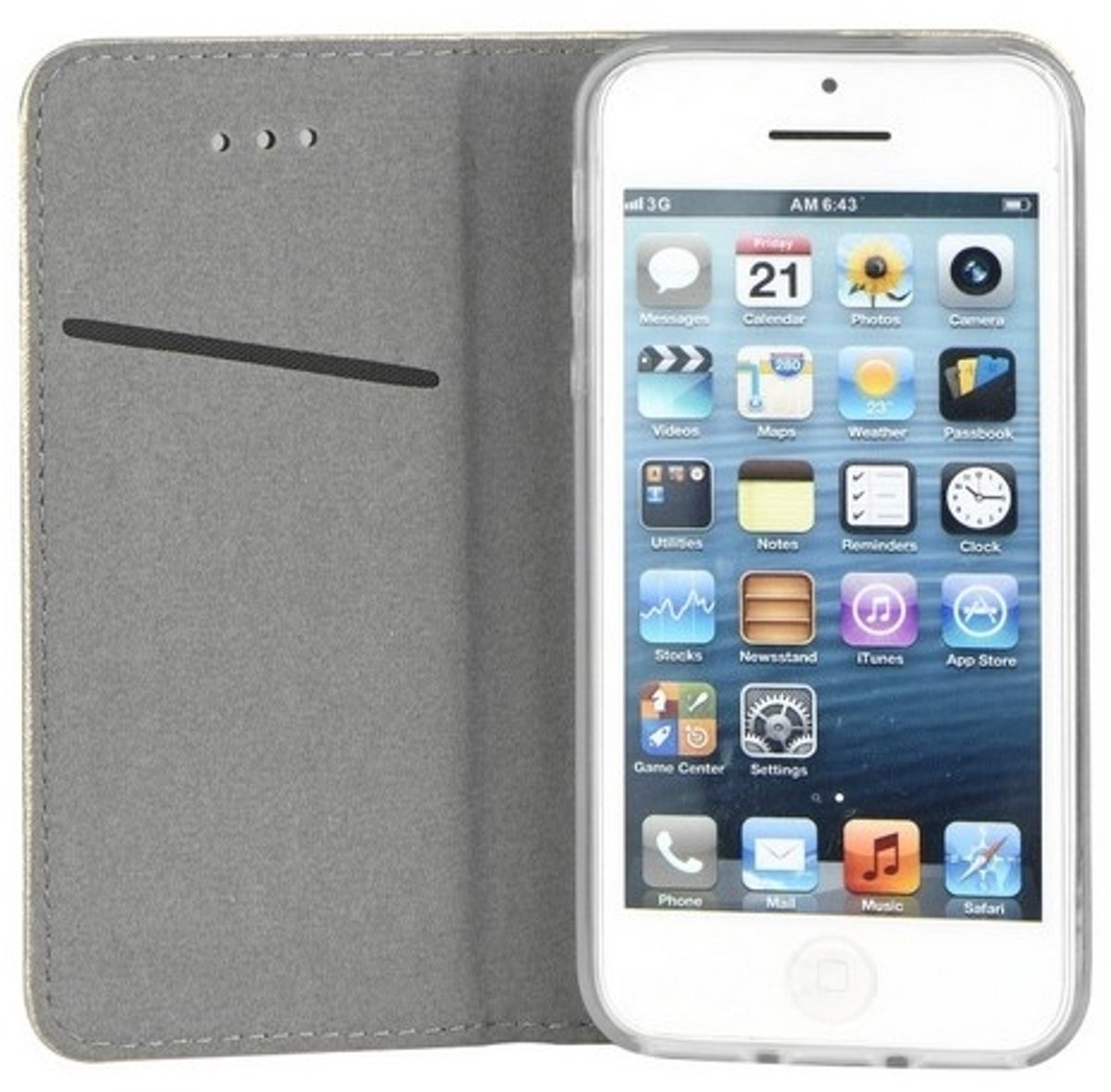 Merkloos Serie - Smart Magnet Boekhoesje - Xiaomi 12T - Gouden Kleur - Magnetische Sluiting