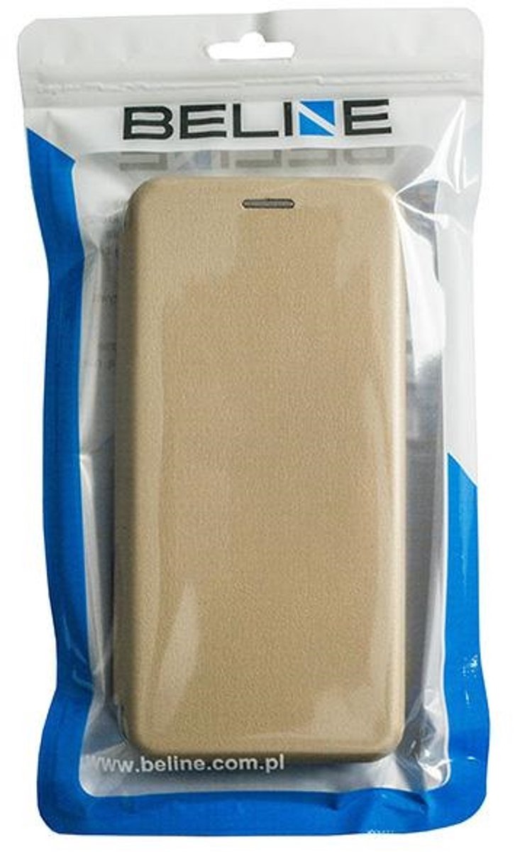 Beline Serie - Hoesje Boekstijl - Redmi 9A - Magnetische Sluiting - Gouden Afwerking