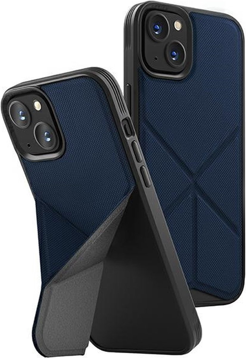 UNIQ Transforma Serie - iPhone 14 Plus Hoesje - Niebieskie - Magclick Functie - Modern Design