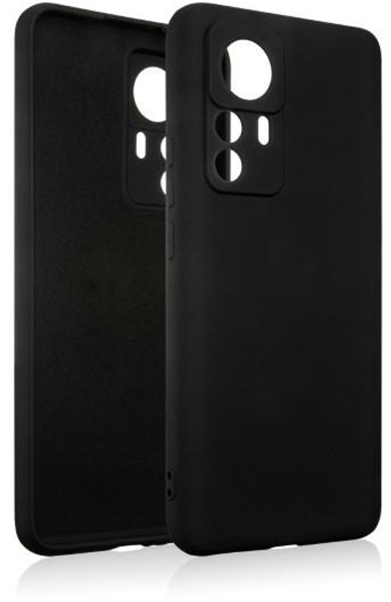 Beline Serie - Silicone Hoes - Xiaomi 12T - Zwart - Elegant Design