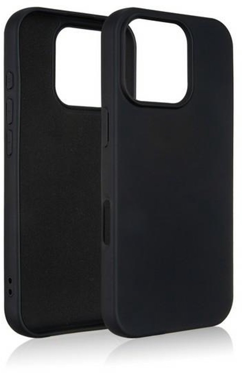 Beline Silicone Serie - iPhone 16 Pro Hoes - Zwart - Hoogwaardige Siliconen - Naadloze Pasvorm