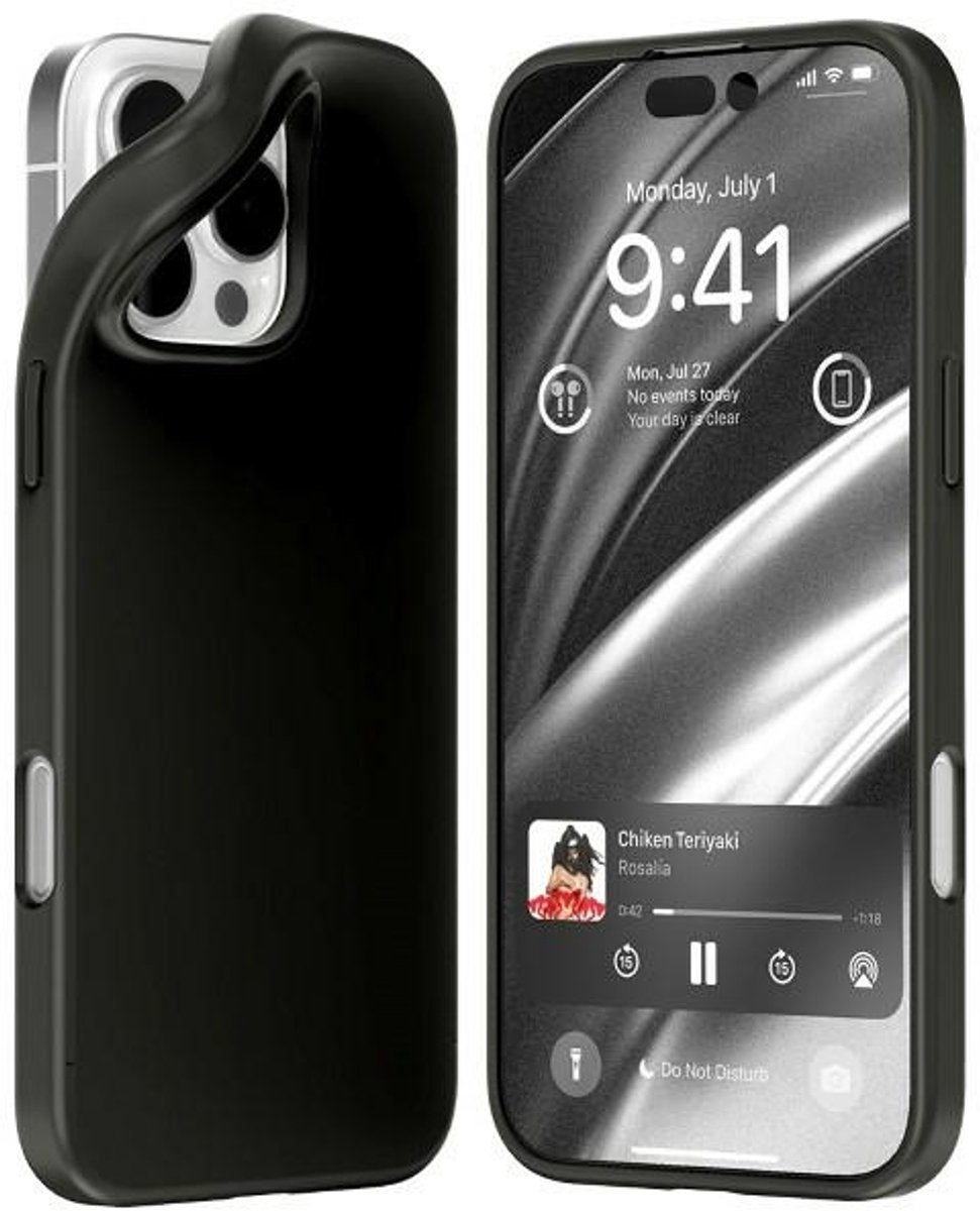 Mercury Soft Serie - iPhone 16 Pro Max Hoes - Zwart - Comfortabele Grip - Luxe Ontwerp