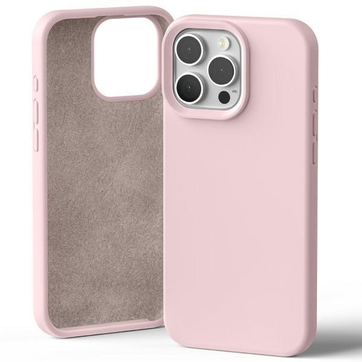Mercury - Silicone Hoesje - iPhone 16 Pro Max - Rood-Zand - Zacht