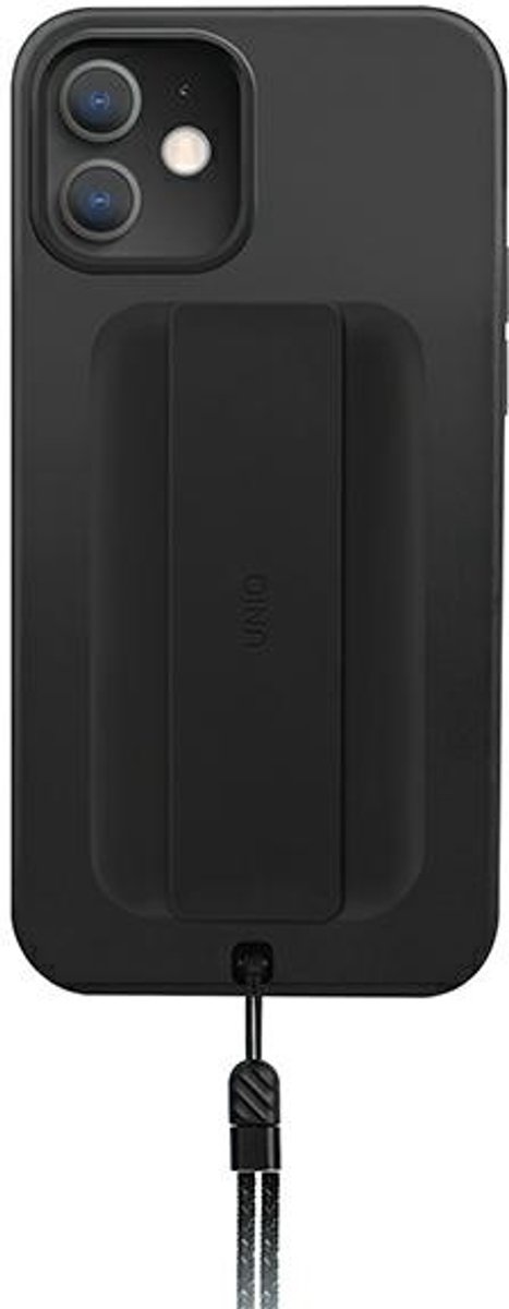 UNIQ Heldro Serie - Antimicrobieel Telefoonhoesje - iPhone 12 mini - Zwart - FlexGrip™