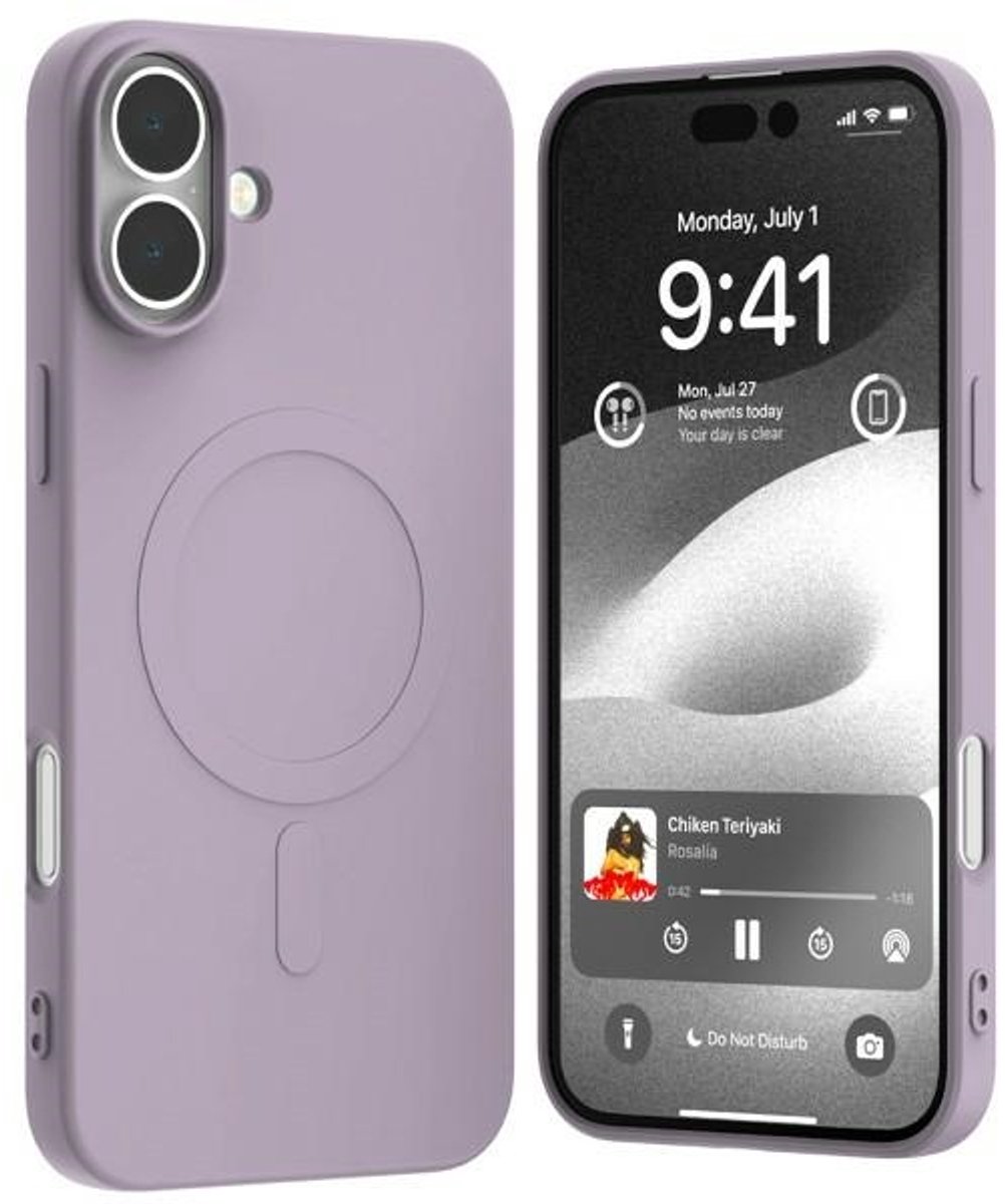 Mercury Serie - iPhone 16 Plus Etui - MagSafe - Liliowy Violett - Semi-Siliconen