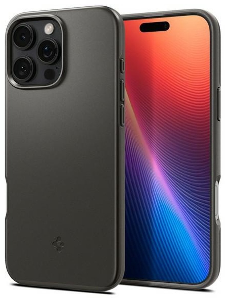Spigen Thin Fit - Telefoonhoesje - Gunmetal - iPhone 16 Pro Max - Stilvol Design