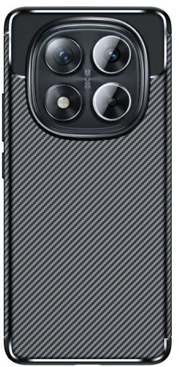 Beline Carbon Armor Serie - Beschermhoes - Xiaomi Redmi Note 14 Pro - 5G - Zwart Carbon