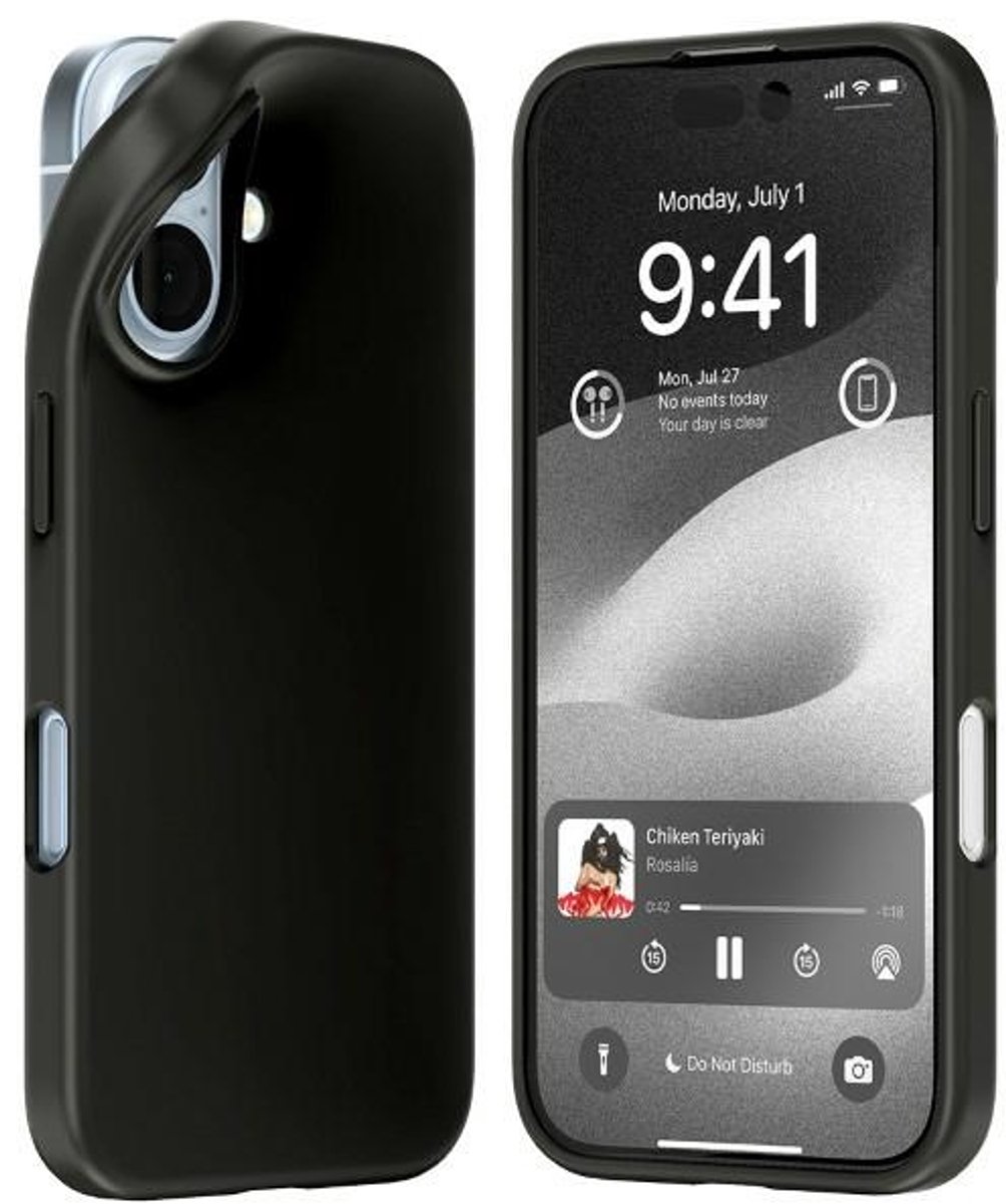 Mercury Soft Serie - iPhone 16 Hoes - Zwart - Elegant - Lichtgewicht