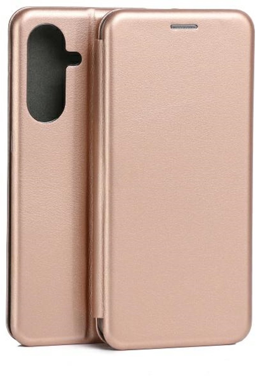 Beline Book Magnetic - Flip Case - Rood-Goud - Magnetische Sluiting - Synthetisch Leer