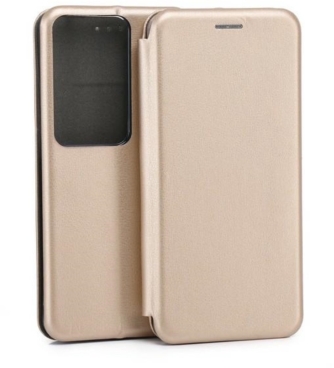 Beline Book Magnetic - Smartphone Hoes - Goud - Magnetische Sluiting - Standaardfunctie