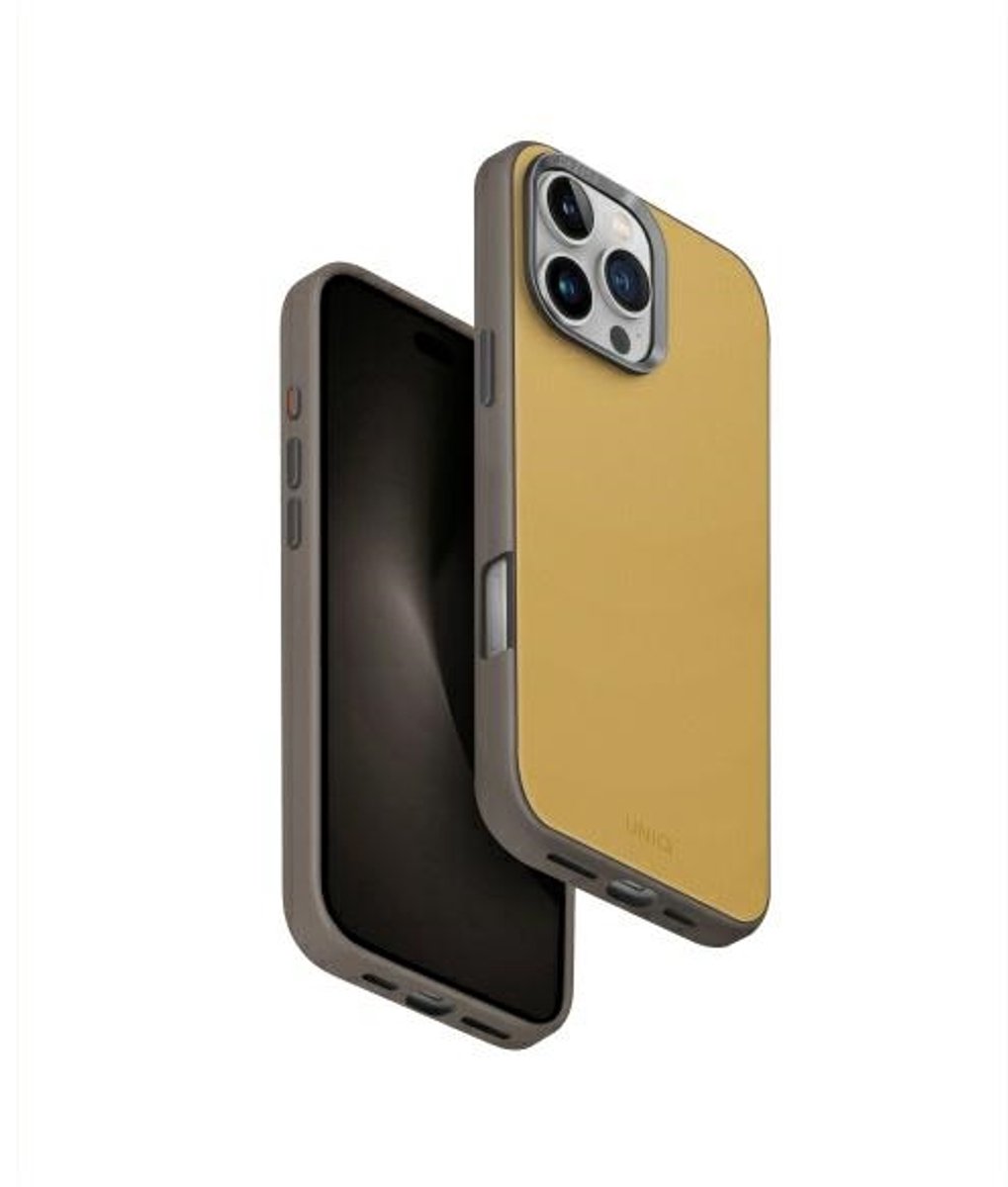UNIQ Lyden DS Serie - Smartphonehoesje - Magclick Laadfunctie - Premium Bescherming - Gele Kleur