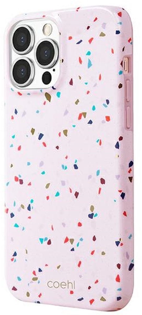UNIQ Coehl Terrazzo - Hoesje - iPhone 13 Pro Max - Roze - Bescherming