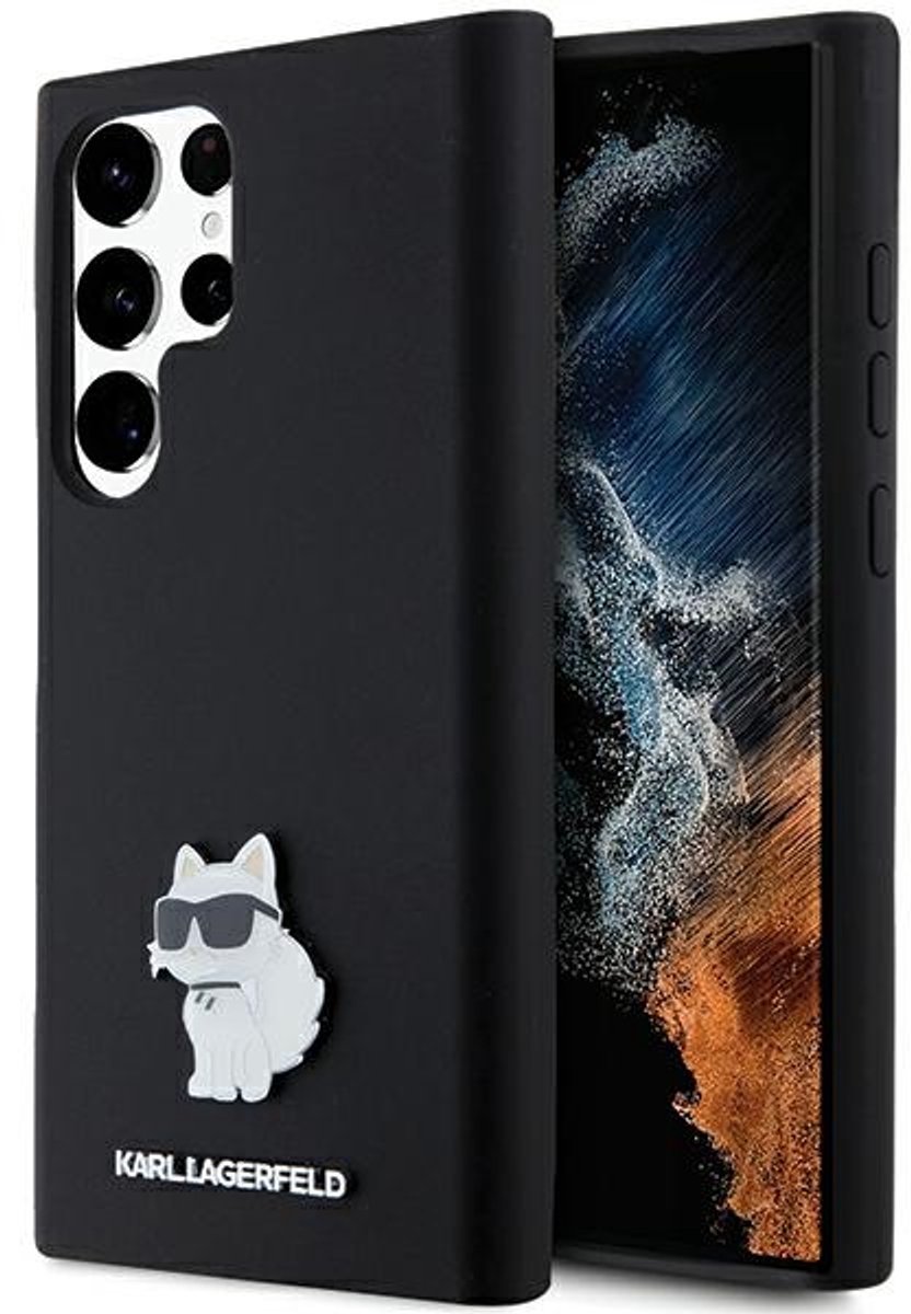 Karl Lagerfeld Choupette - Telefoonhoesje - Zwart - Silicone - iPhone 13 Compatible
