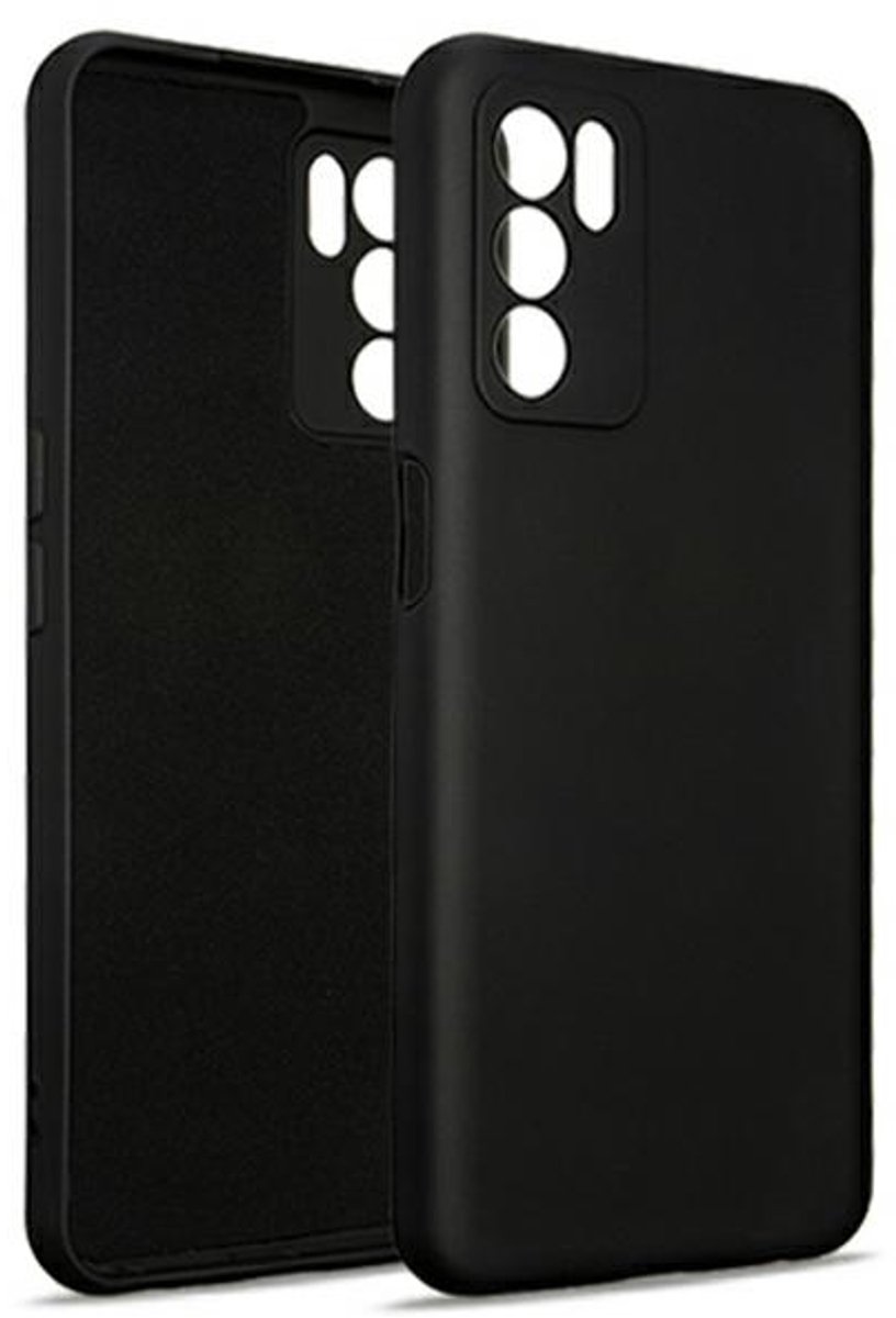 Beline Silicone Serie - Beschermhoes - Oppo A16 - Zwart - Elegant Ontwerp