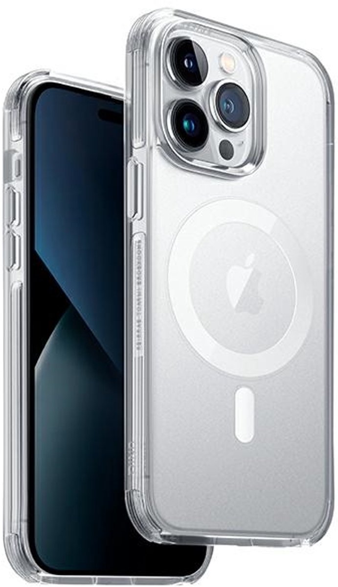 UNIQ Combat - iPhone 14 Pro Hoes - Transparant - Magclick Opladen