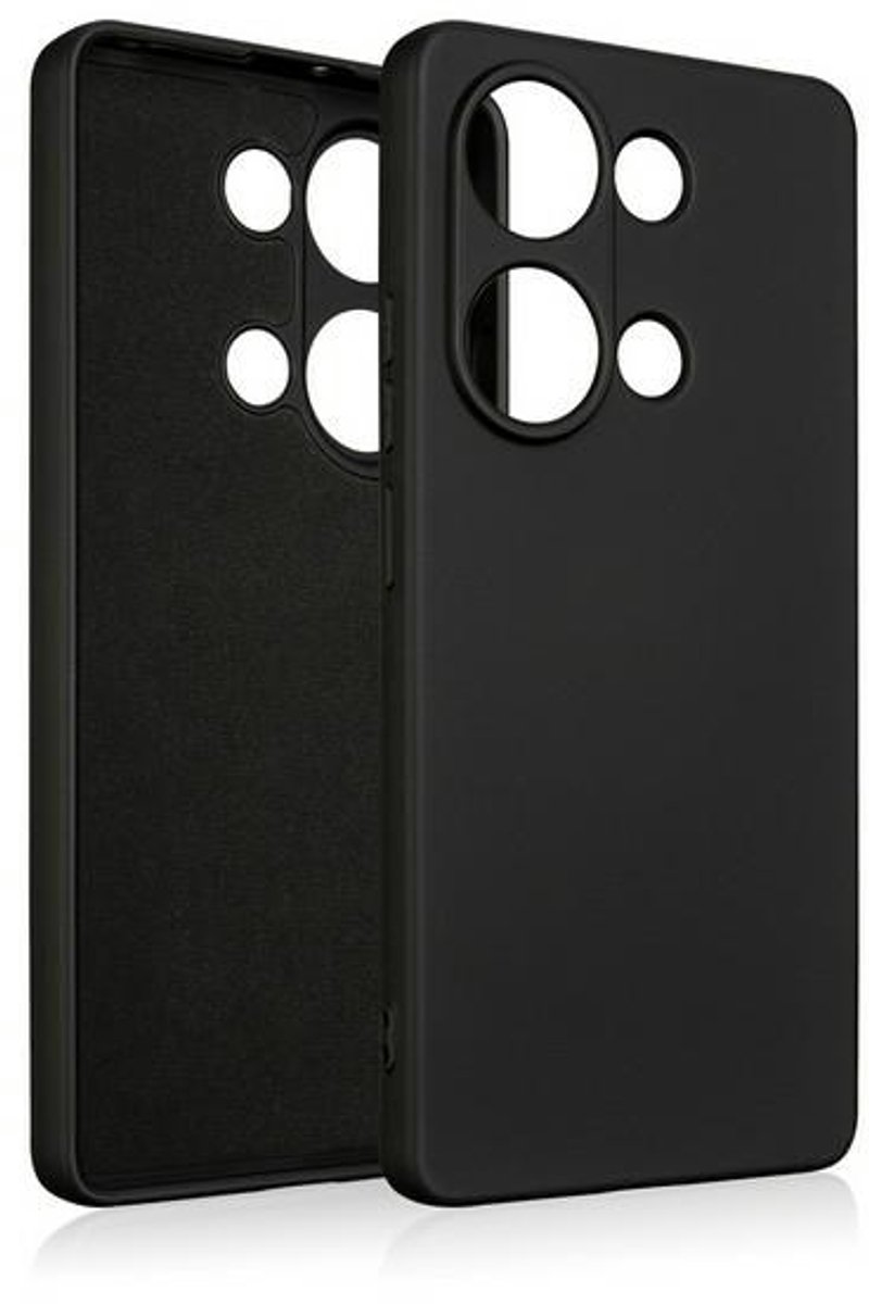 Beline - Silicone Hoesje - Poco M6 Pro - Zwarte Kleur - Elegante Stijl