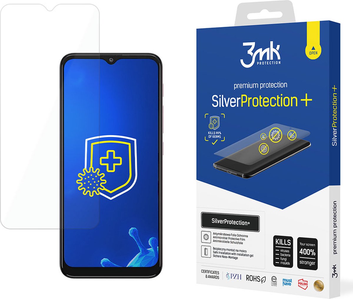 3MK Silver Protect+ - Beschermfolie - Antymikrobowa - Motorola Moto G30 - Transparant