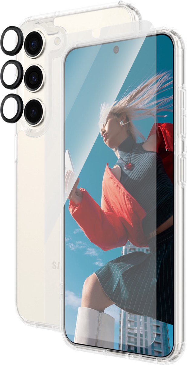 PanzerGlass 3in1 Serie - Smartphone Hoesje - Samsung Galaxy S24 - Scherm- en Camerabescherming