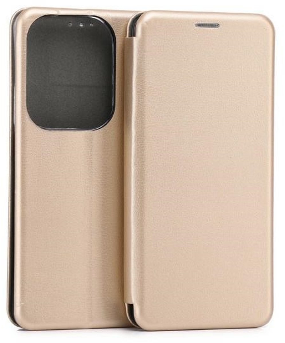 Beline Serie - Book Magnetic Hoesje - Tecno Spark 20 Pro - Goud - Magnetische Sluiting
