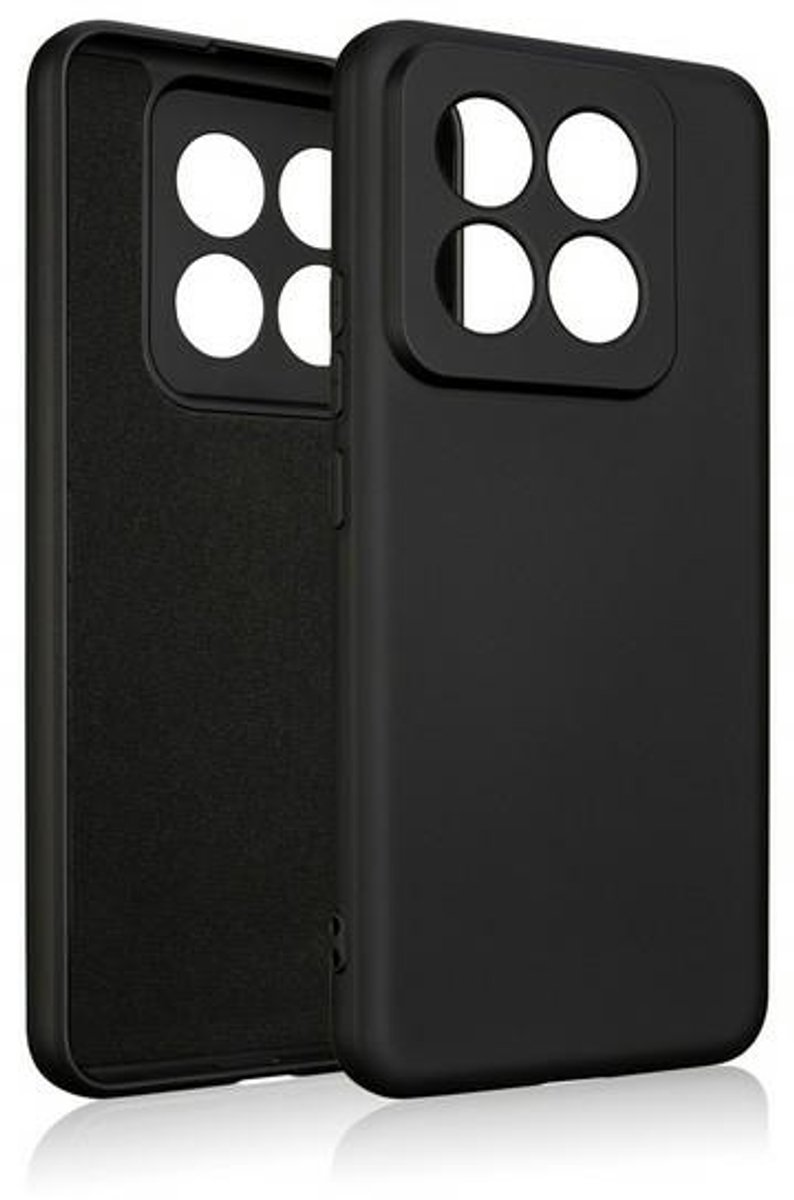 Beline - Serie Silicone - Xiaomi 14 Pro Hoes - Zwart - Slank Ontwerp