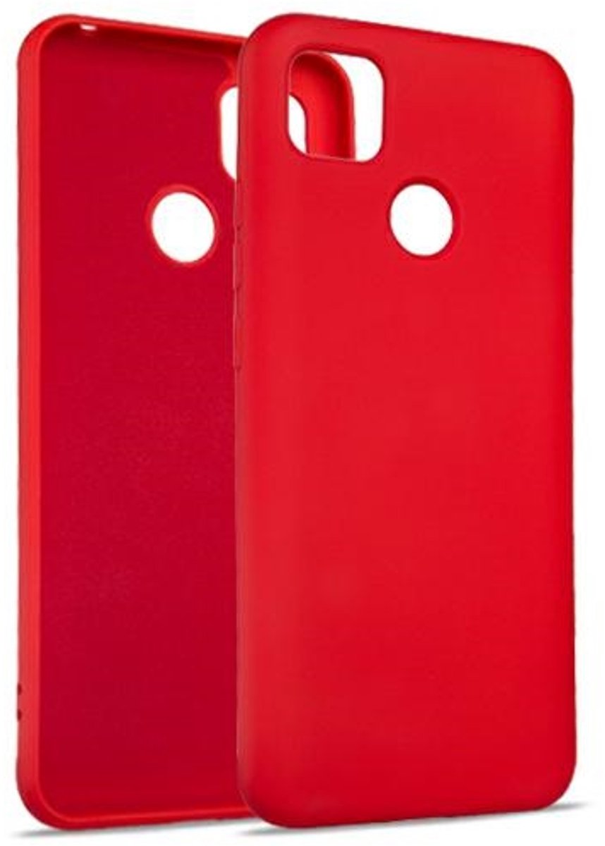 Beline Serie - Siliconen Hoesje voor Xiaomi Redmi 10A - Rood - Elegant Ontwerp - Slank Profiel
