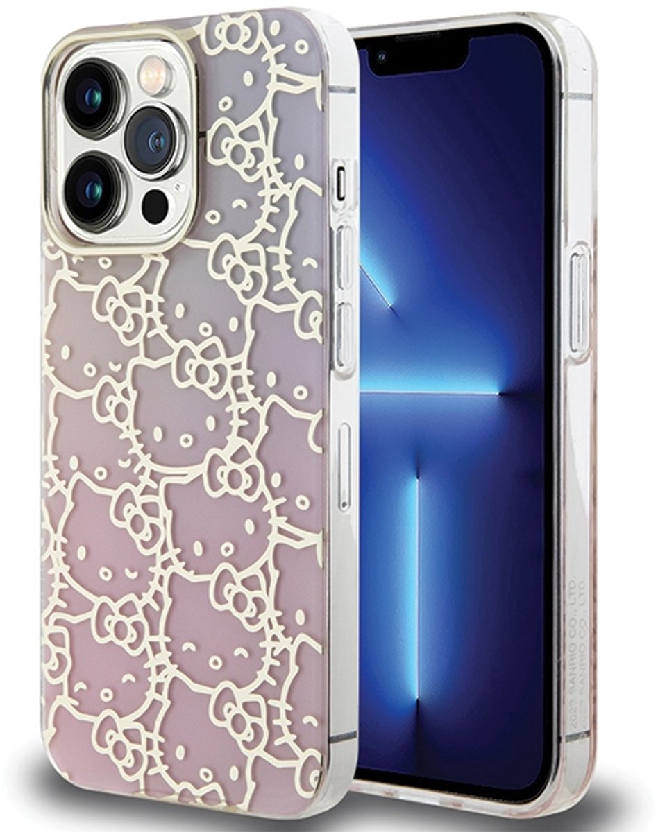 Hello Kitty Gradient Serie - iPhone 14 Pro Hoes - Crowded Kitty - Różowe