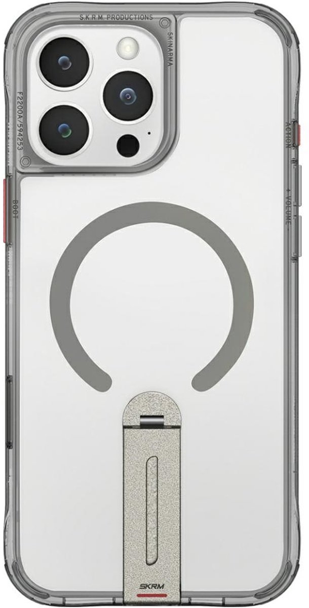 Skinarma Helix Serie - Telefoonhoesje - iPhone 16 Pro Max - Titanium - Magnetisch Opladen