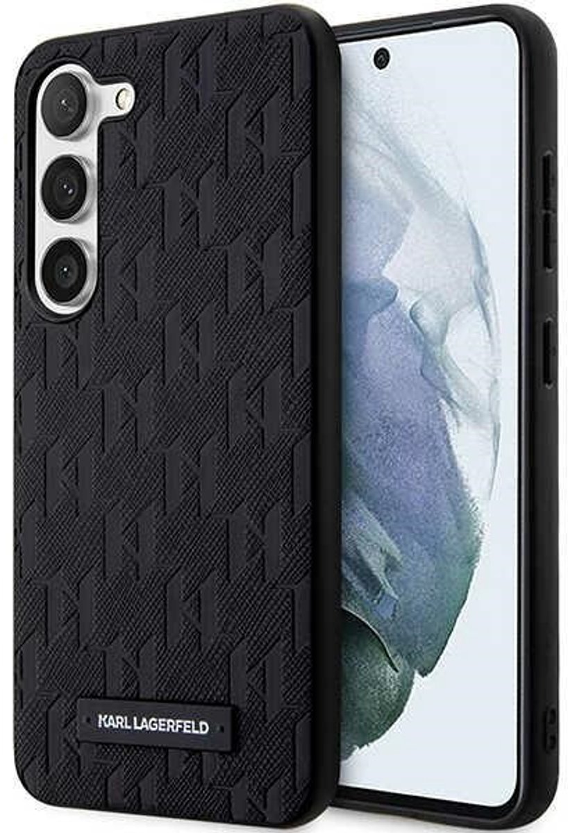 Karl Lagerfeld Saffiano - Telefoonhoesje - Zwart - Samsung Galaxy S23 - Luxe Design