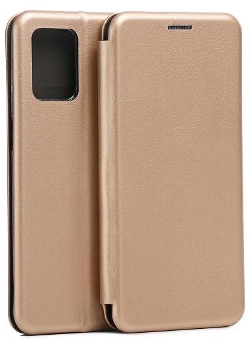 Beline Book - Smartphone Hoes - Magnetisch Sluiting - Zacht Binnenkant - Goudkleurig